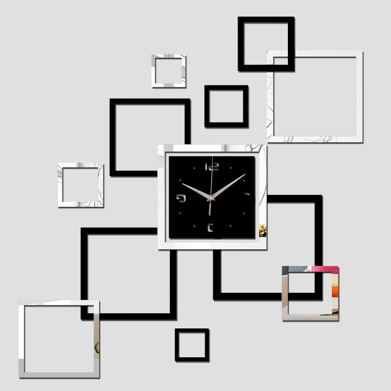 Square Block Wall Clock